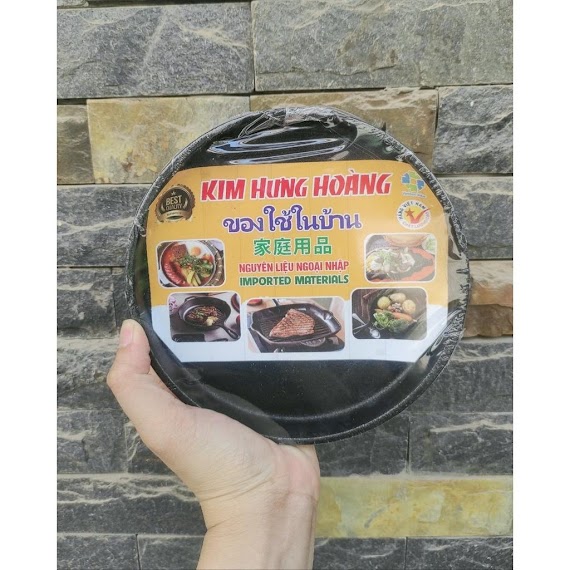 Chảo Gang Tròn Kim Hưng Hoàng Size 16Cm Chống Dính Tốt Chuyên Làm Bò Bít Tết Trứng Ốp La