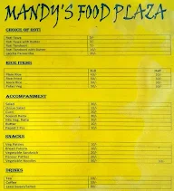 Mandy's Food Plaza menu 2