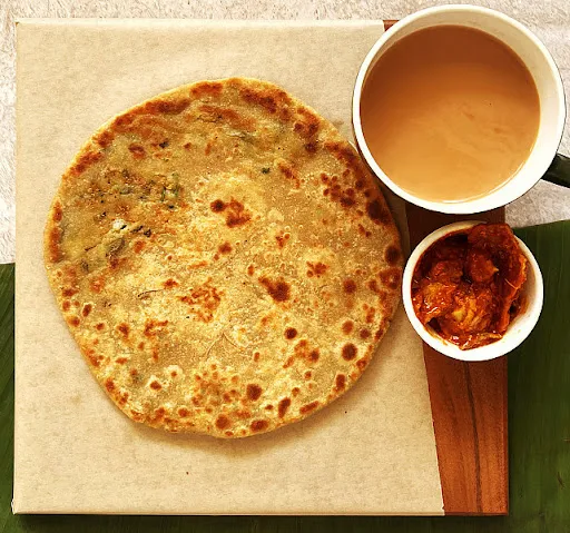 2 Paratha With Tea [250 Ml]