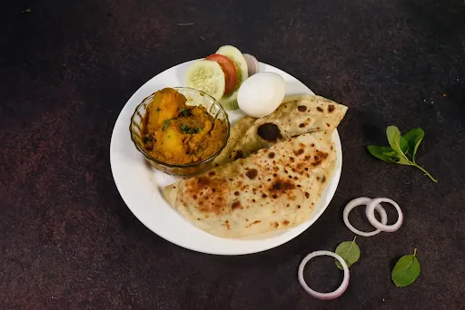 4 Paratha With Aloo Dum [3 Pieces]