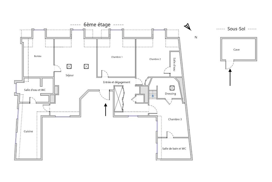 Vente locaux professionnels 5 pièces 90 m² à Paris 17ème (75017), 999 800 €