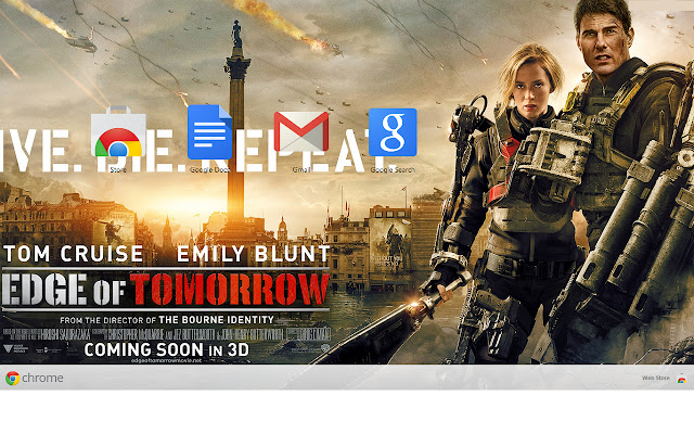 Edge of Tomorrow Together We Fight chrome extension