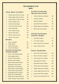 The Sandwich Club menu 2