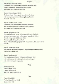 Buzz Burger menu 1