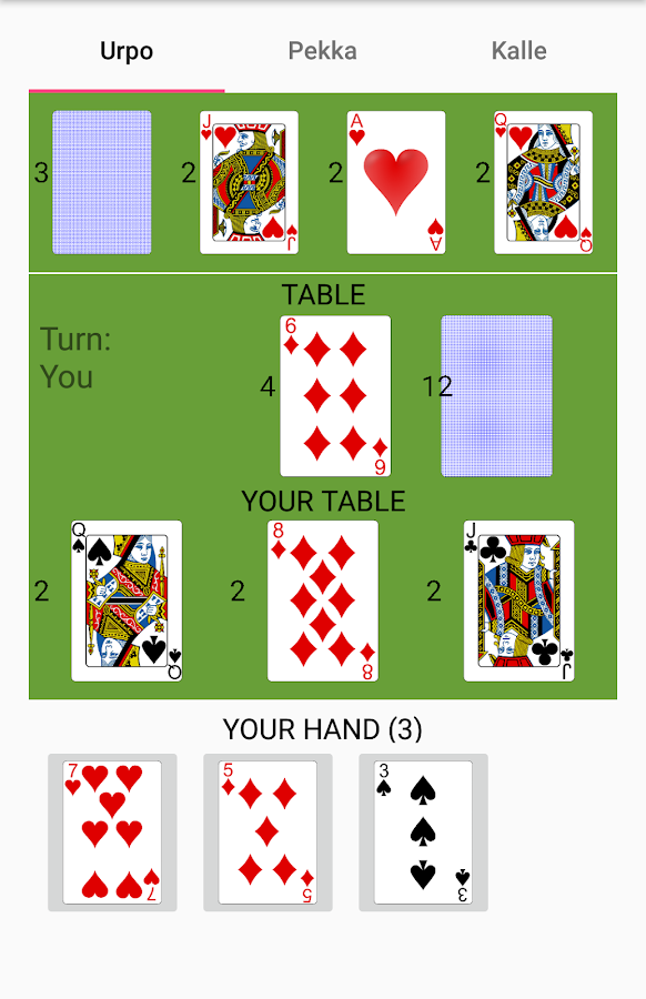 Paskahousu Card Game Screen 3