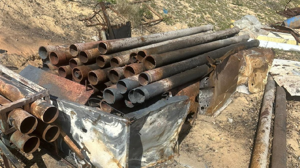 View of an alleged weapons production site, said to belong to the Islamic Jihad militant group, found by the Israeli military in Khan Younis, southern Gaza Strip in this handout released January 31, 2024.