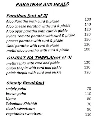 Parathas And Meals menu 2