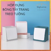 Hộp Đựng Bông Tẩy Trang - Treo Tường Freeshiphộp Đựng Bông Tẩy Trang Và Tăm Bông Tt11