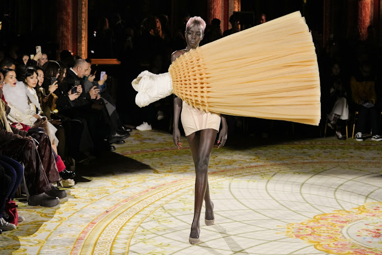 A model walks the runway during the Viktor & Rolf Haute Couture Spring Summer 2023 show as part of Paris Fashion Week on January 25, 2023 in Paris, France.