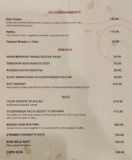 Prana, The Fern Hotel menu 4