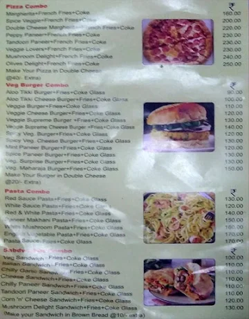 Crispy Burger menu 