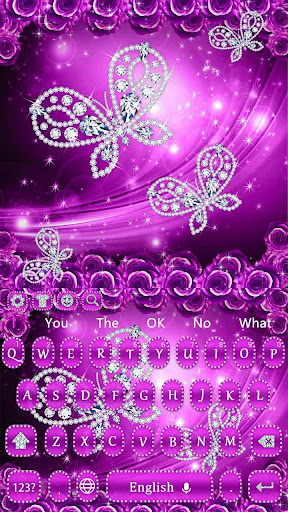 Temptation purple rose diamond butterfly