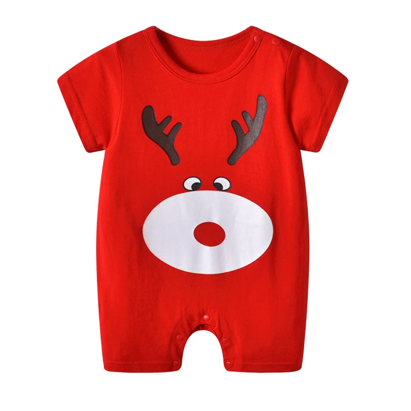 Baby rompertje met print, korte mouwen, comfortabel. De schattige 