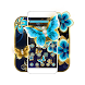 Vintage Gold Blue Butterfly Theme