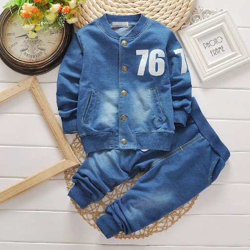 Title 2, Boys Denim Long Sleeve Casual Suit Comfortable ...