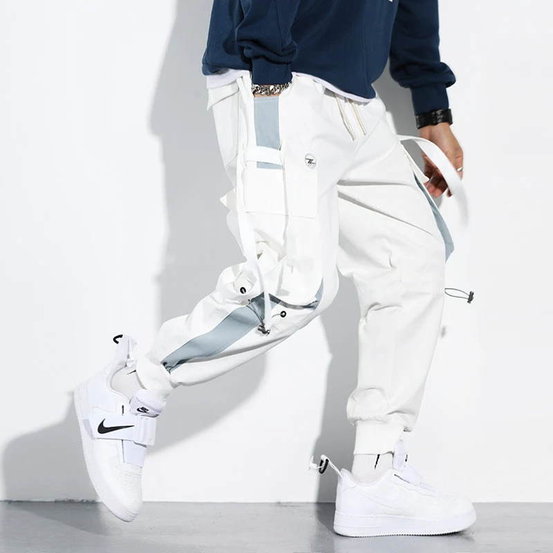 Pantaloni casual hip-hop larghi da uomo stile Ins, vestibilità ampia e confortevole, perfetti per un look streetwear rilassato e alla moda.