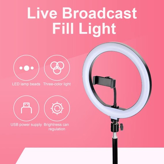 Đèn Livestream 3 Chân 2M1 Hỗ Trợ Chụp Ảnh, Đèn Livestream Bán Hàng 3 Kẹp Chụp Ảnh Quay Video Siêu Sáng