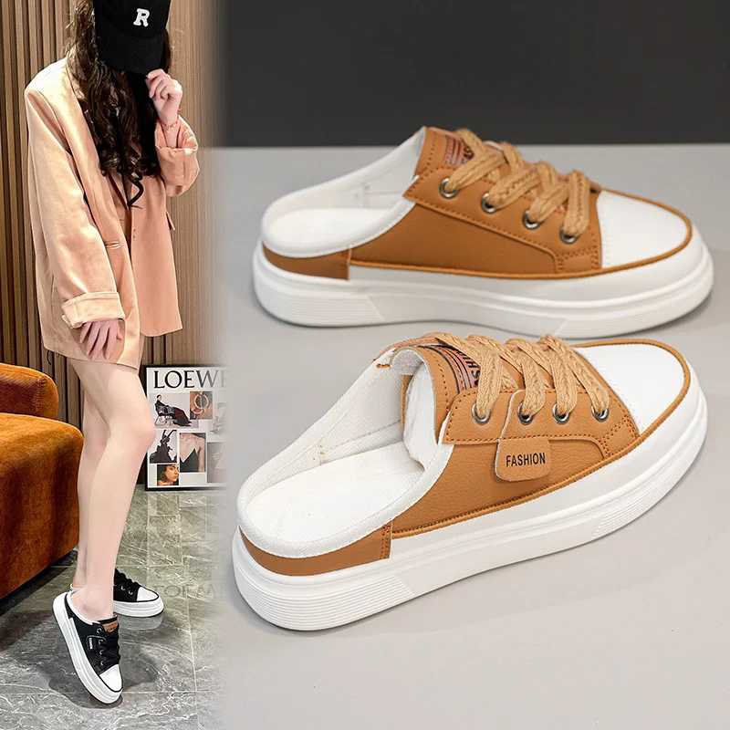 Versatile casual half-support board shoes with comfortable bag heel. Perfect for everyday wear, providing style, support