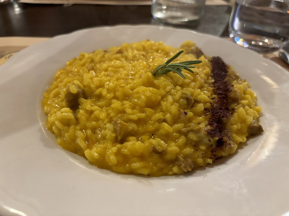 Saffron and pork rib risotto