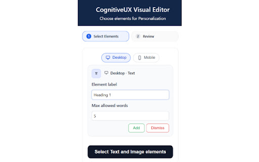 CognitiveUX - Visual Editor screenshot 2