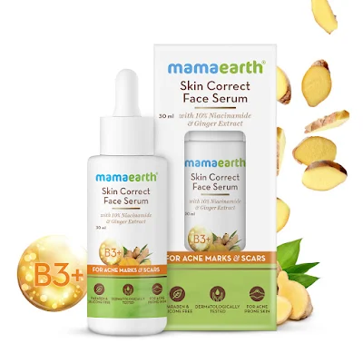 Mamaearth Skin Correct Face Serum With Niacinamide And Ginger Extract For Acne Marks And Scars - 30 Ml - 30ml