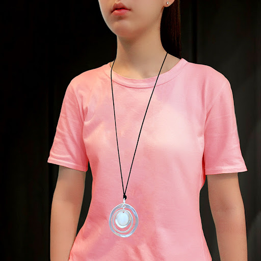 Title 2, Concentric circle with sweater chain female