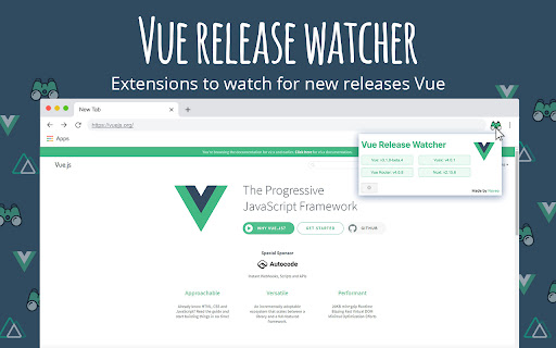 Vue release watcher