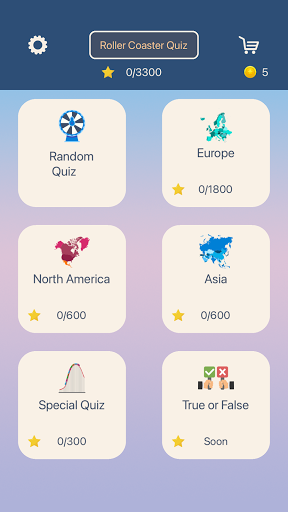 Screenshot Roller Coaster Quiz