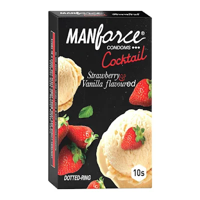 MANFORCE COCKTAIL (STRABRY+VANIL) CONDOMS 10'S