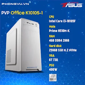 PC Phong Vũ PVP Office K10105-1 Intel Core i3-10105F/4GB/256GBSSD/GeForce GT 730/Free DOS/