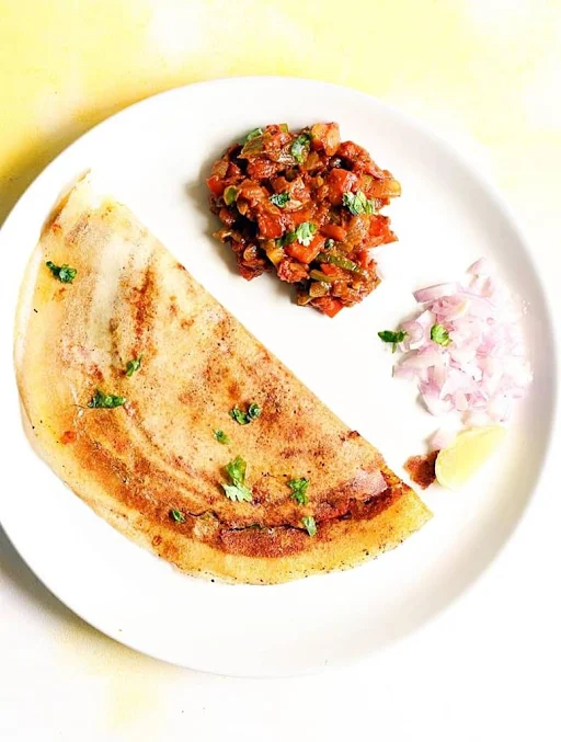 Benne Rava Masala Dosai+Sambar, Chutney, Coconut Chutney & Gun Powder