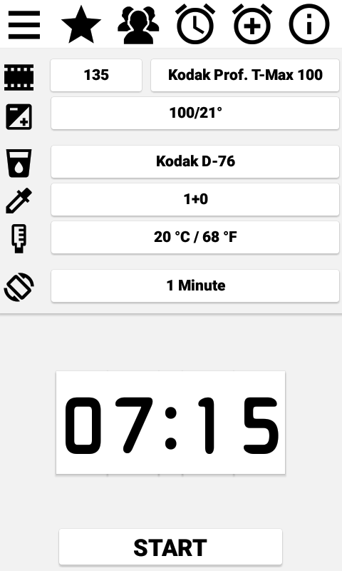 Android application Film Developer Pro screenshort
