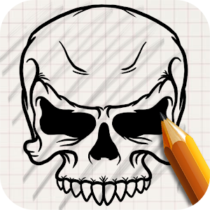 Draw Tattoo Skulls logo