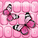 Clavier à thème papillon rose icon