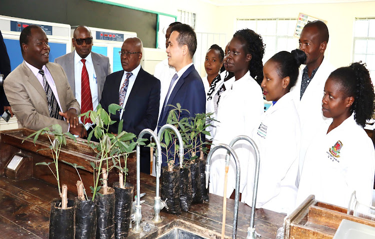 Chinese Ambassador to Kenya Zhou Pingjian tour of the Agro-innovation Park, Belt and Road Molecular Lab, and Confucius Institute at Egerton University