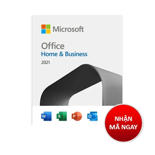 Phần mềm Office Home & Business 2021 - Dùng vĩnh viễn - Dành cho 1 người, 1 thiết bị - Word, Excel, PowerPoint - Outlook (Key điện tử)