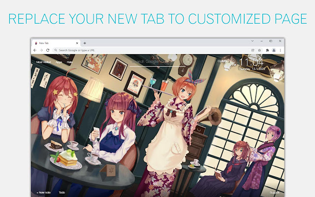 The Quintessential Quintuplets Custom New Tab