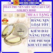 Phấn Phủ Kiềm Dầu Nâng Tone Da Dạng Nén Loại Tốt Xịn Golden Rose Chống Nắng Cho Da Dầu Mụn Khô Nhạy Cảm Nhờn Hỗn Hợp