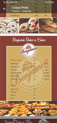 Benjamin Bakes & Cakes menu 4