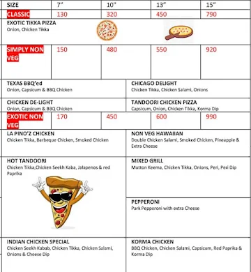 Cheseee Pizza menu 