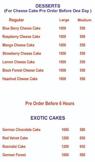 I Love Cakes menu 3