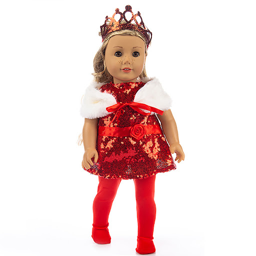 Title 3, American Girl Doll Dress Crown Sequin Dress, a ...