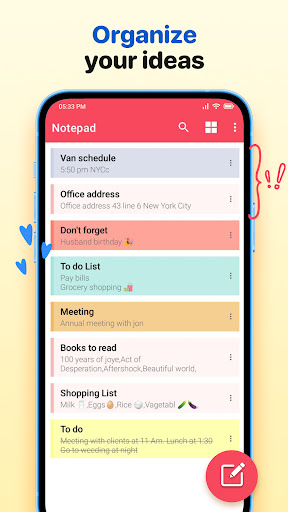 Screenshot Notebook App - Easy Notepad