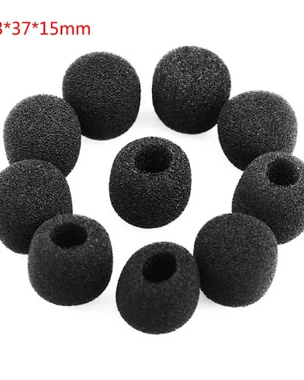 ESTD 10pcs Headset Replacement Cover Gooseneck Sponge Foa... - 2