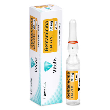 Gentamicina 80mg/2ml Vitalis Caja x 1 Ampolla  