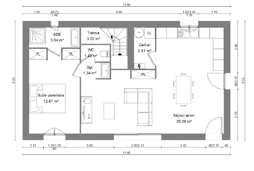  Vente Terrain + Maison - Terrain : 800m² - Maison : 80m² à Lorgues (83510) 