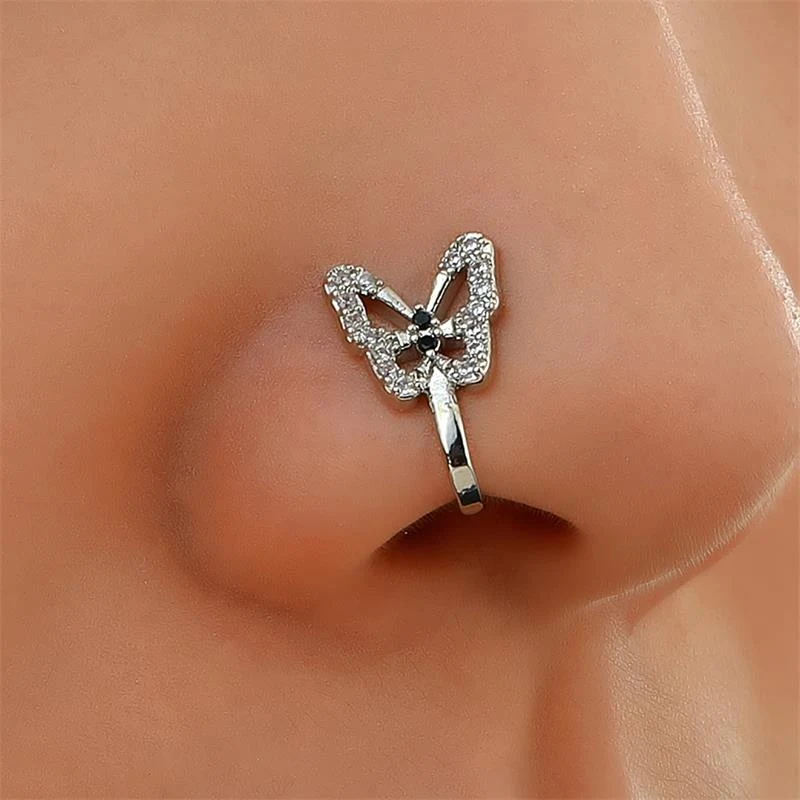 Title 2, Clip de nez en U personnalisé, orné de diamants...