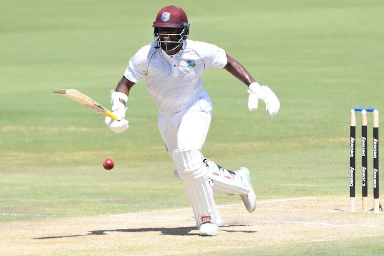 Raymon Reifer bats for West Indies on day two of the first Test against South Africa at SuperSport Park in Centurion on March 1 2023.