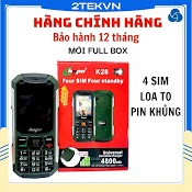 Điện Thoại 4 Sim Pin Khủng Land Rover K28, Hỗ Trợ Thay Đổi Giọng Nói Sạc Cho Máy Khác