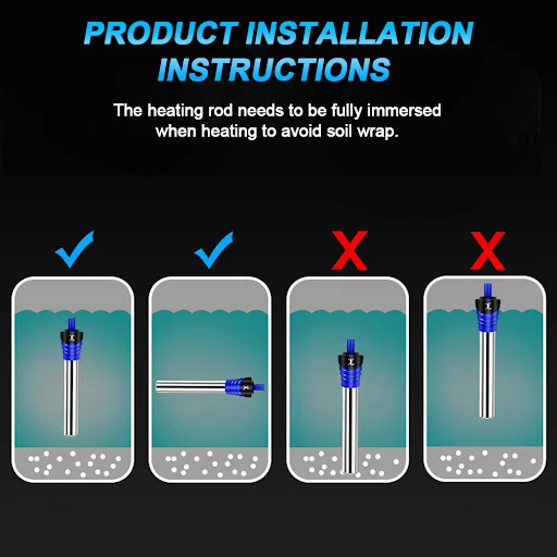Thermostat Heater Rod 50W/100W 220V EU Plug Fish Tank Heating Rod For Fish Tank Water Heating Adjustable Temperature